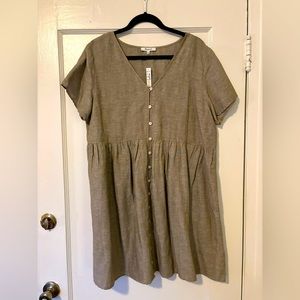 Madewell button front mini dress